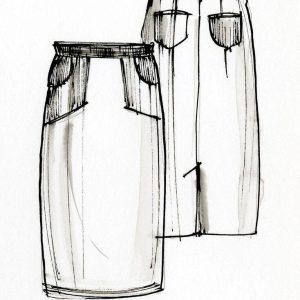 Pencil skirt illustration